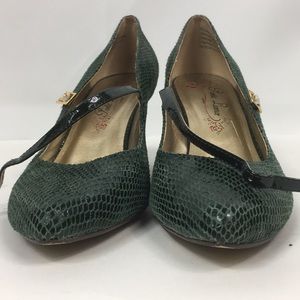 poetic license green kitten heels size 9